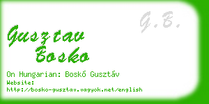 gusztav bosko business card